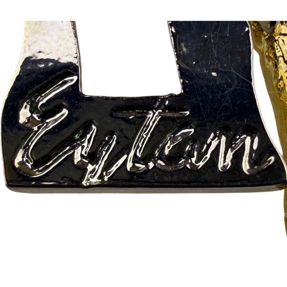 Eytan Womens Silver Tone & Gold Tone Floral Design Brooch Pin 2005-06 - Picture 4 of 5